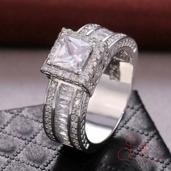  WEDDING RING BRIDAL RING ENGAGMENT RING - Picture 7 of 11